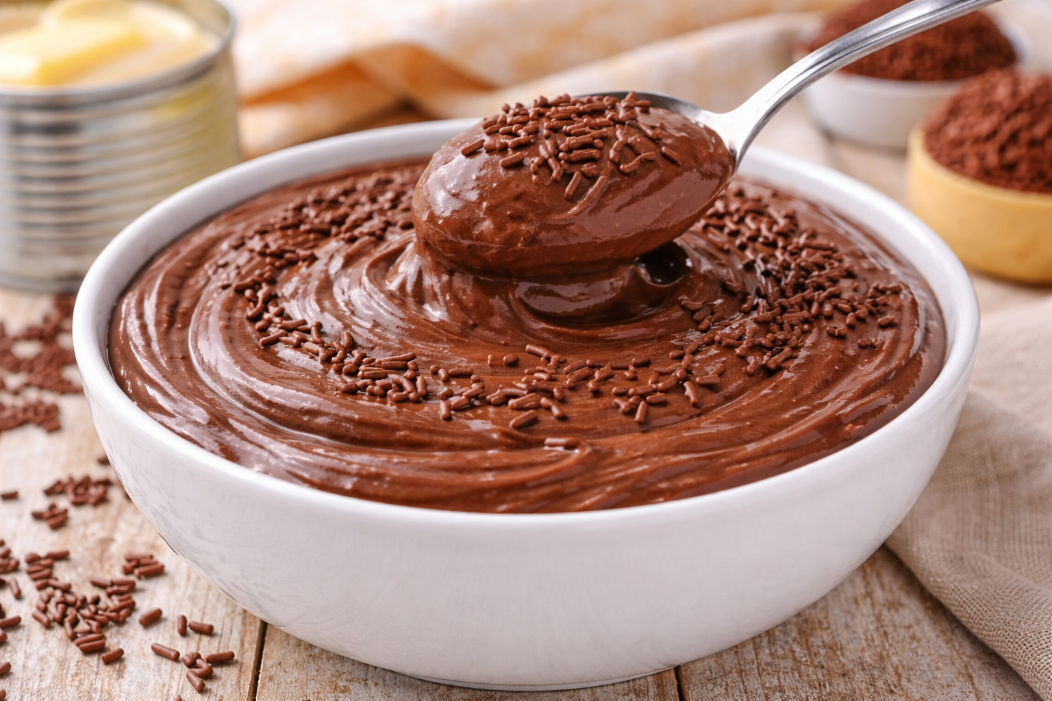 brigadeiro cremoso de panela com chocolate