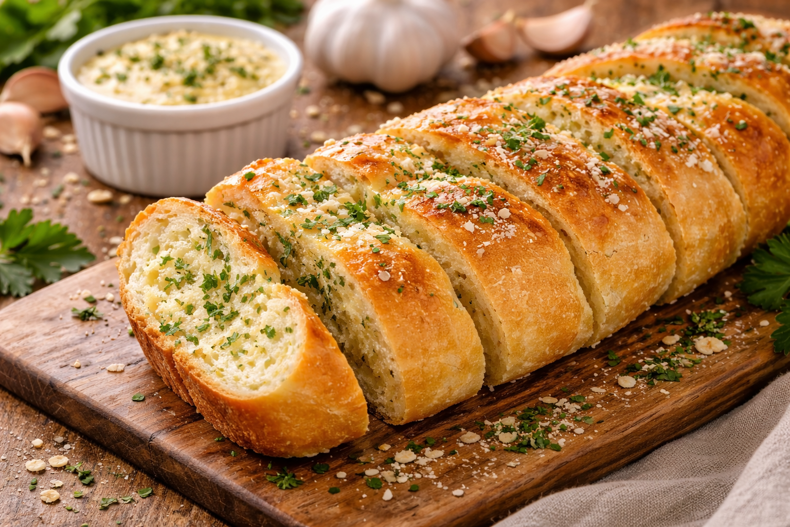 Pão de alho de frigideira