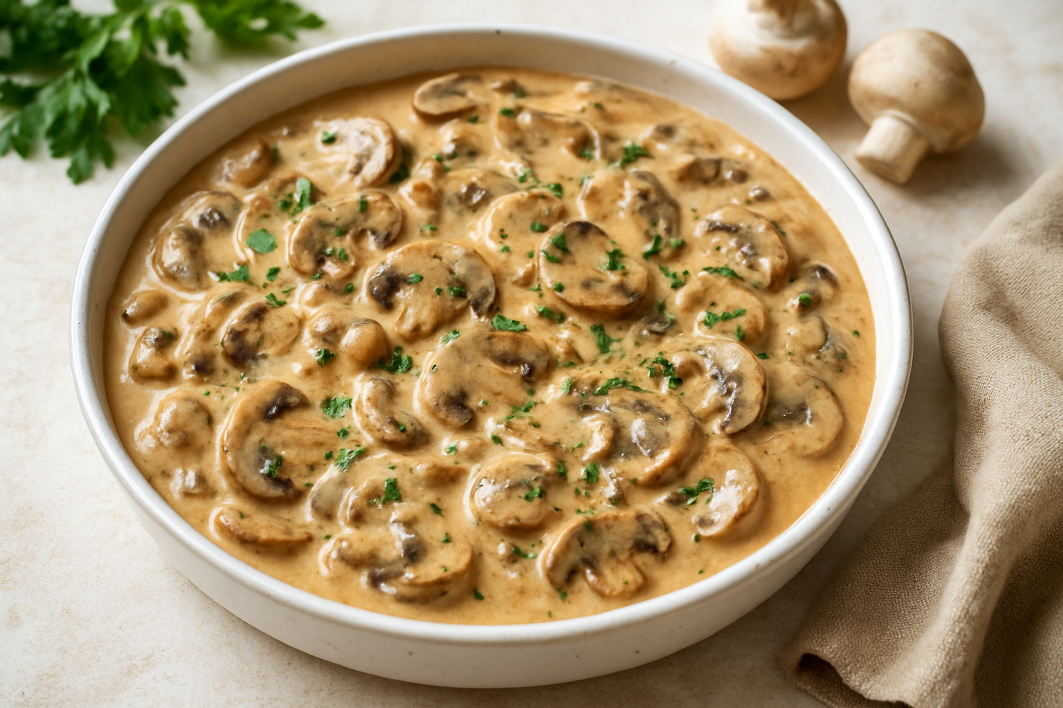 Estrogonofe de Cogumelos