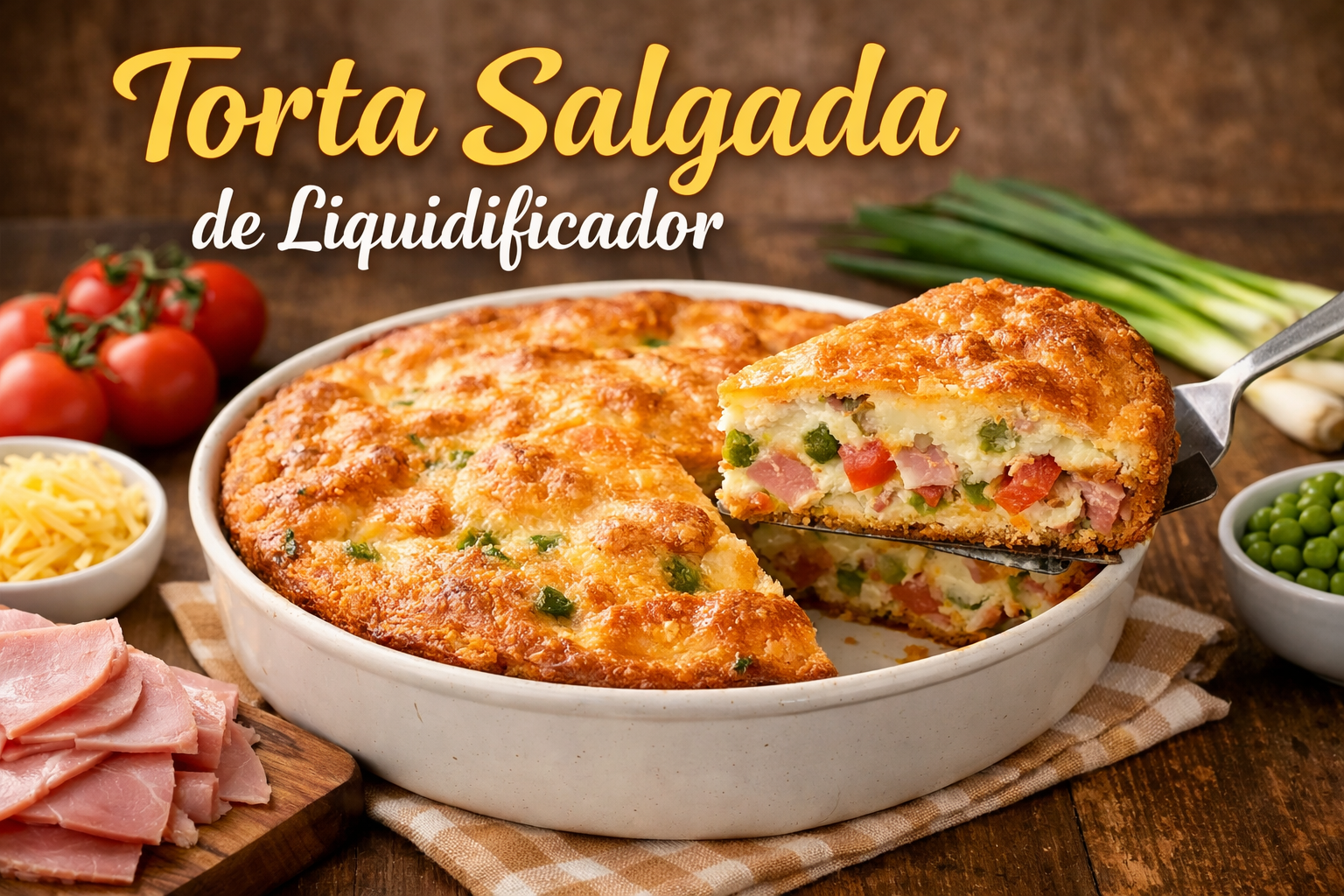 Torta salgada de liquidificador